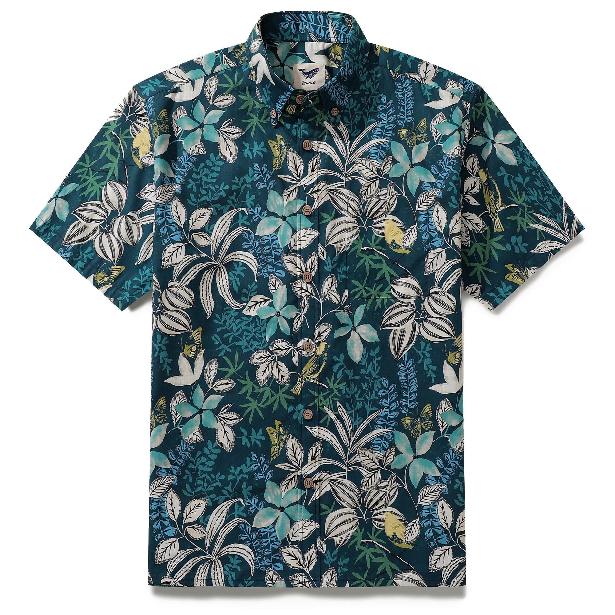 Hawaiian Shirt For Men Forest after Rain Button-down Shirt Short Sleeve 100% Cotton Shirt By Sherry