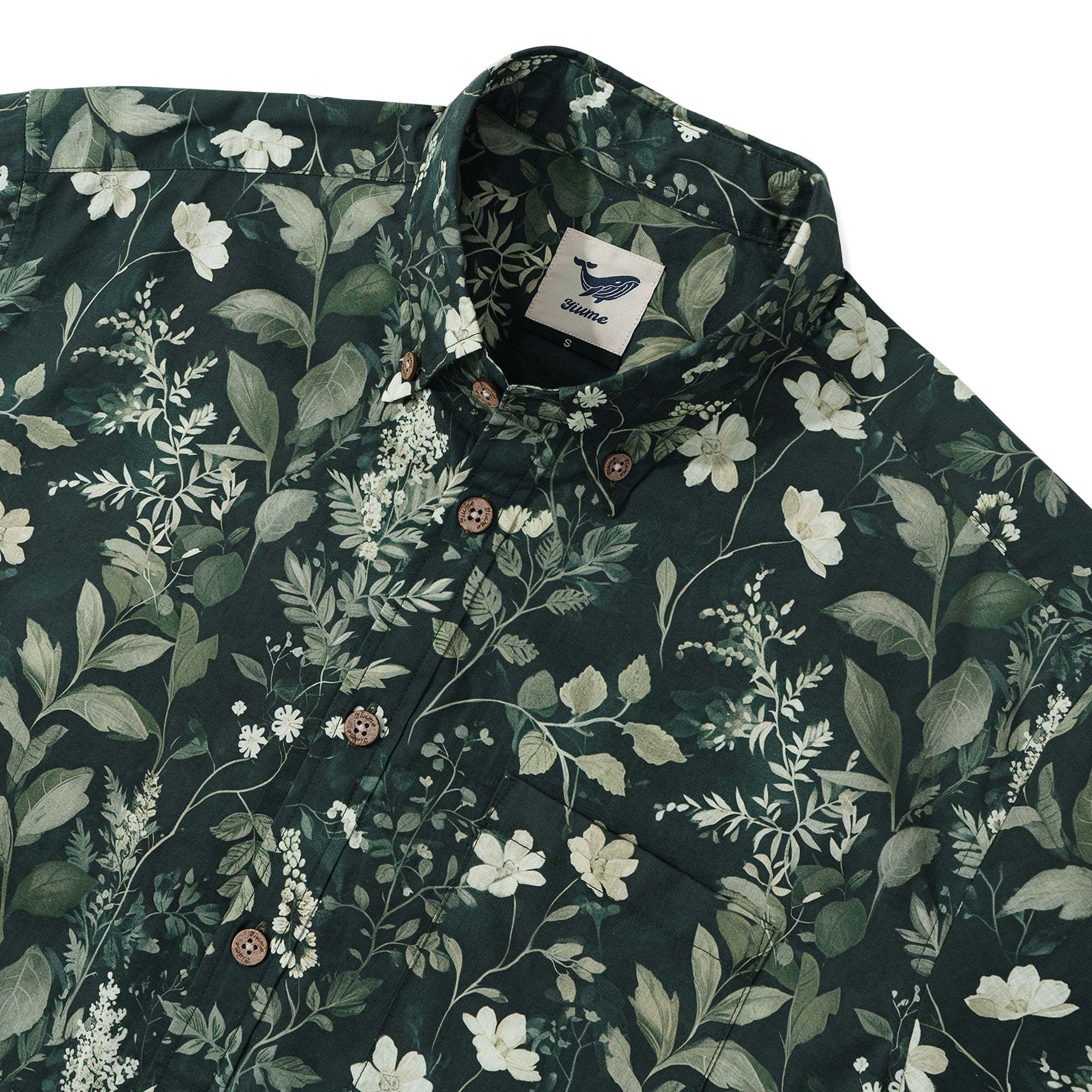 Chemise Hawaïenne Verte des Années 1950 Pour Hommes 100 % Coton À Boutons Courte Manches Tropicale Par Sun