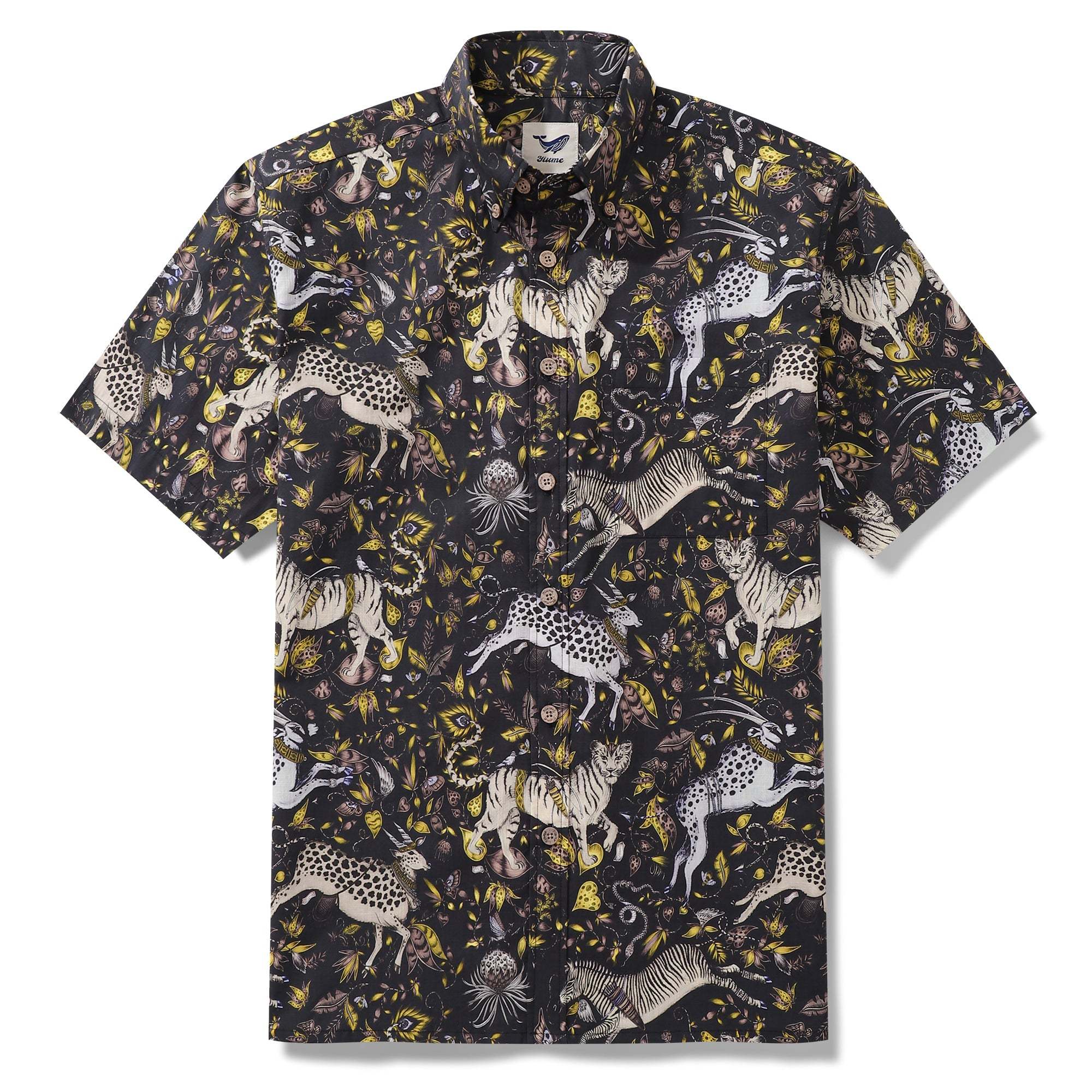Hawaiian Shirt For Men Animal World Button-down Shirt Short Sleeve 100% Cotton Shirt By Sherry