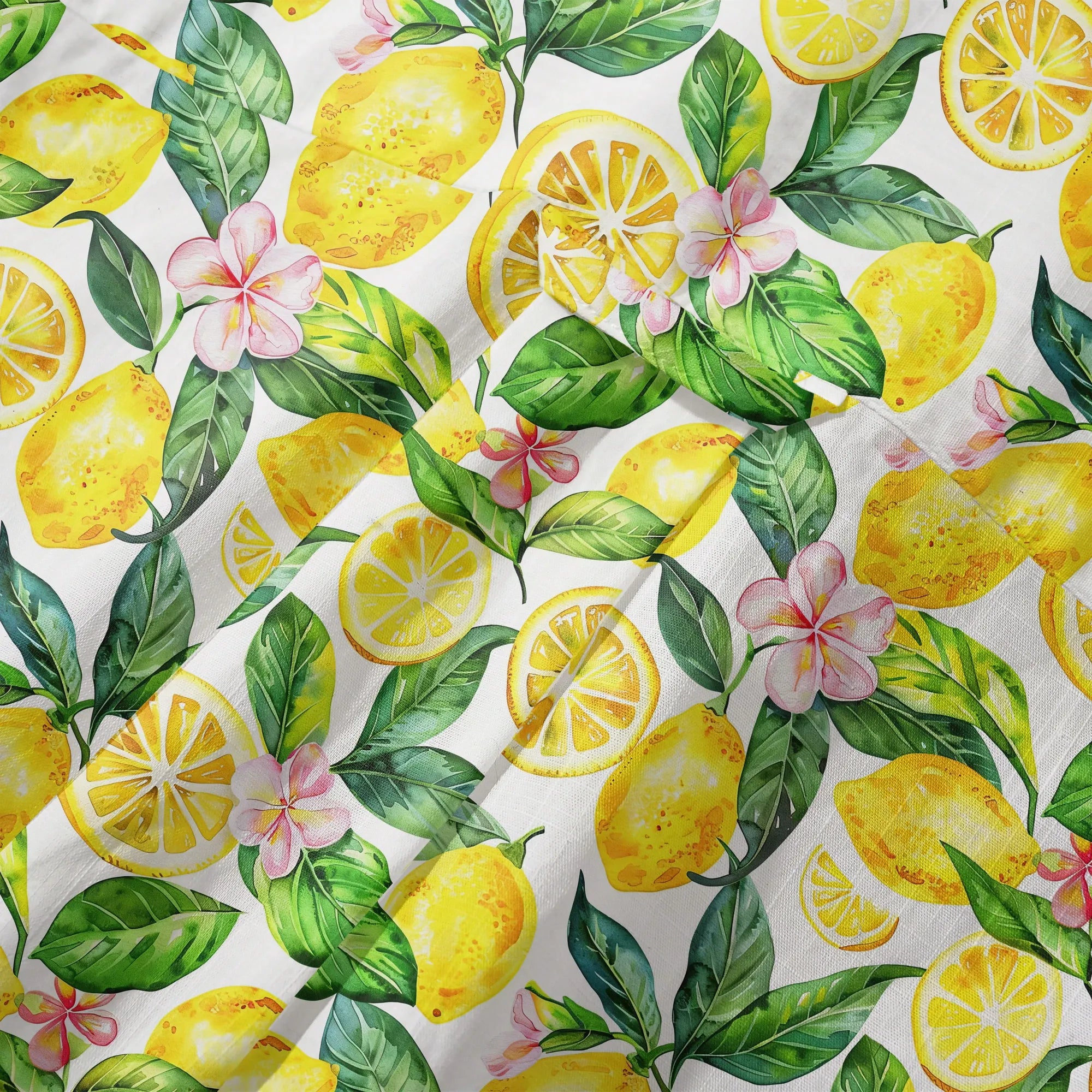 LeosWare® Men's Hawaiian Shirt Short Sleeve Button-up 100% Cotton Yellow Aloha Lemon Summer Essence By Ann