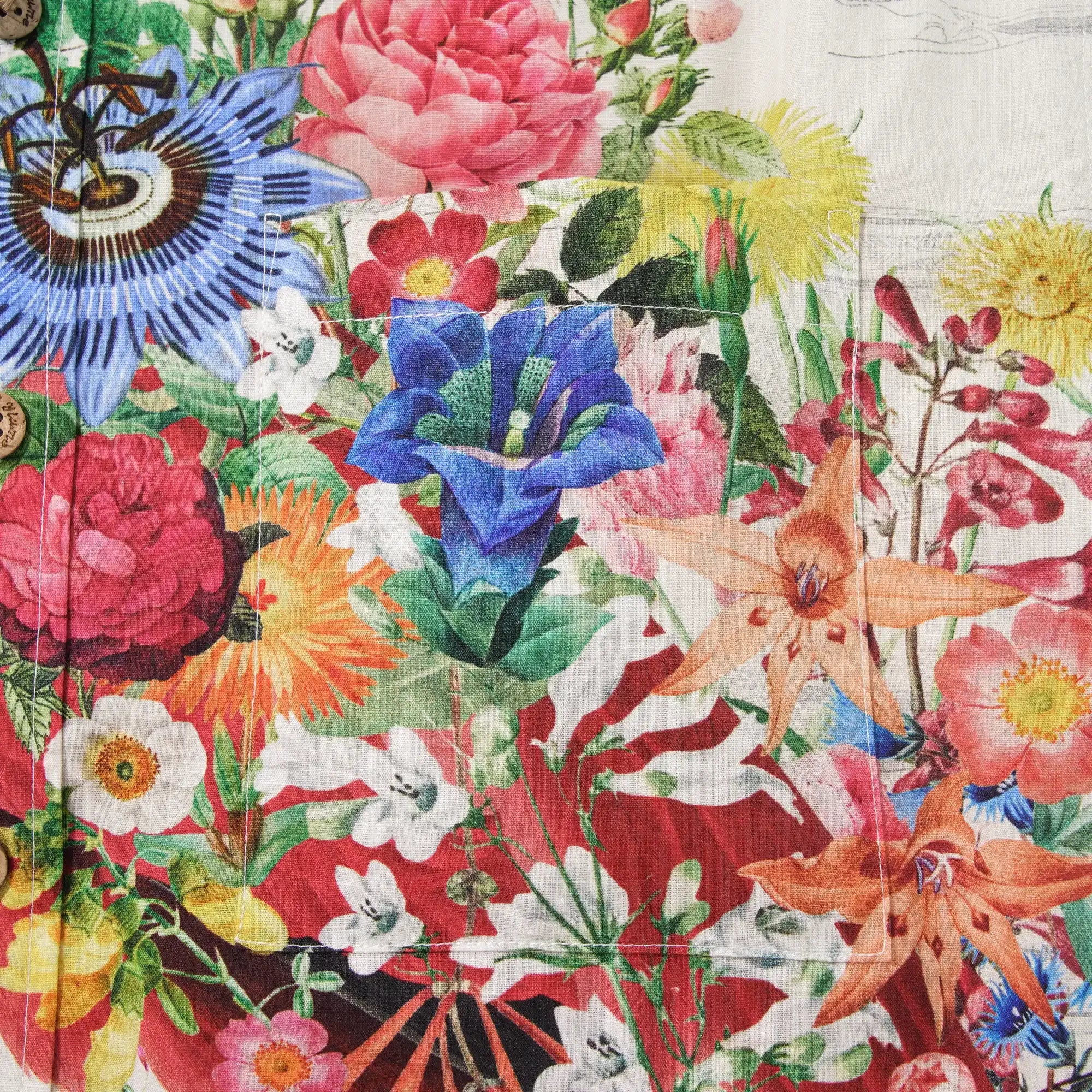 Men's Hawaiian Shirt Short Sleeve Button-down 100% Cotton Flower Floral Aloha Flamboyant Flamingo Blooms By Mo
