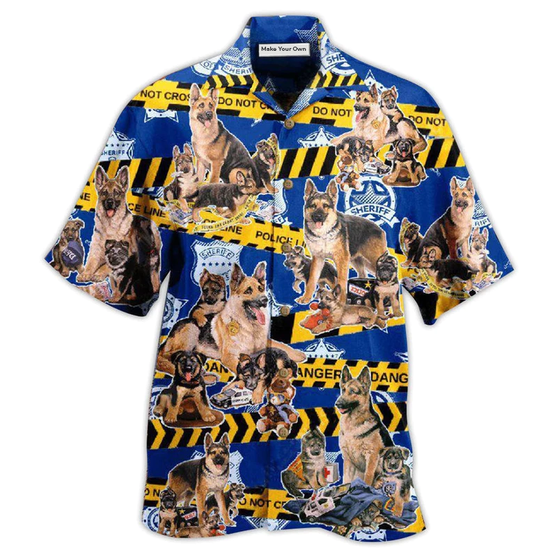 German Shepherd You Can Run But You Can't Hide - Hawaiian Shirt