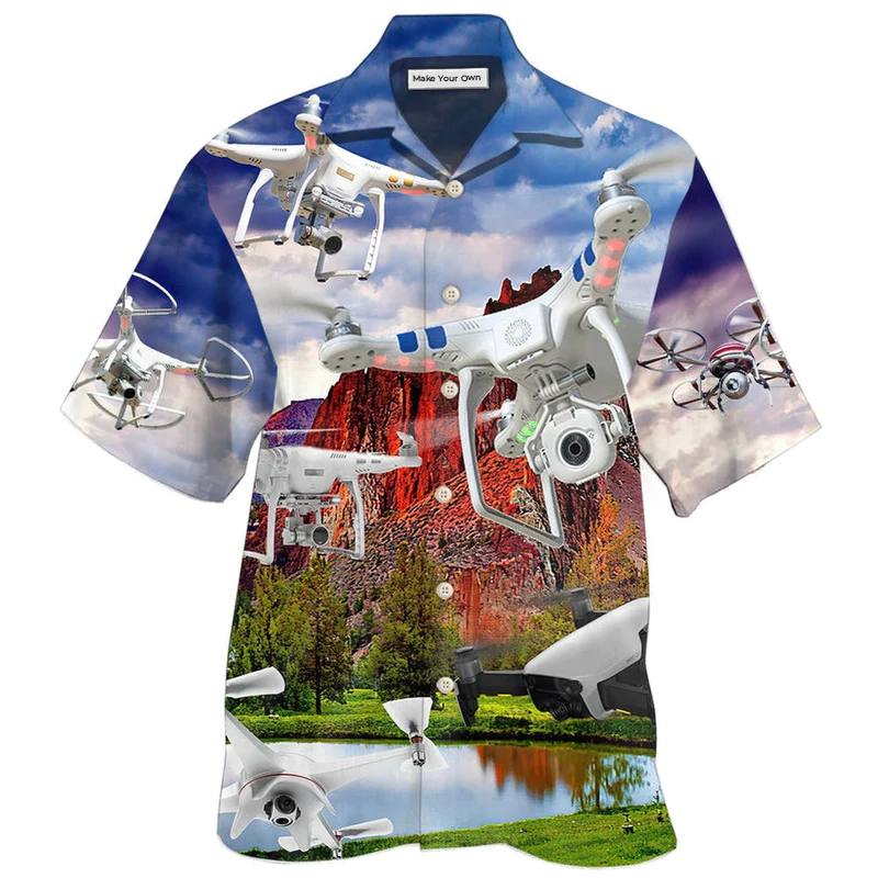 Drone Flying That What I Do In Peace Sky - Hawaiian Shirt