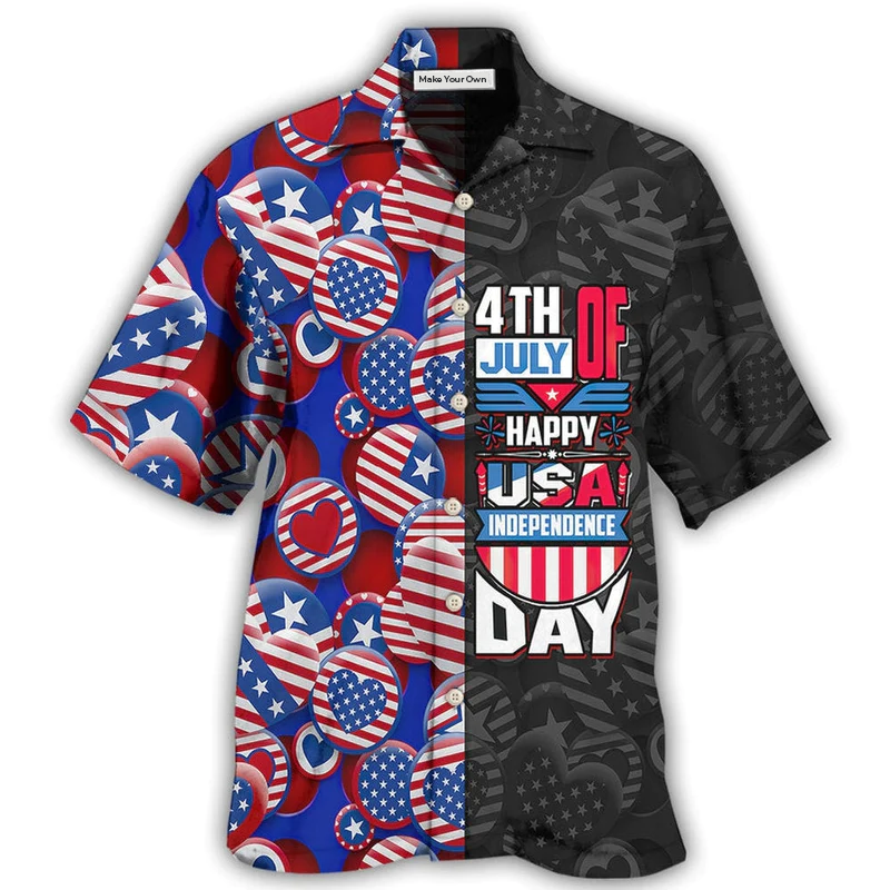 America Independence Day Fourth Of July Happy USA - Hawaiian Shirt
