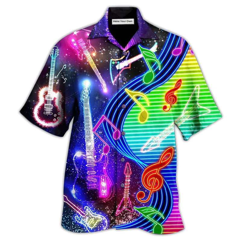 Guitar Love Light Neon - Hawaiian Shirt
