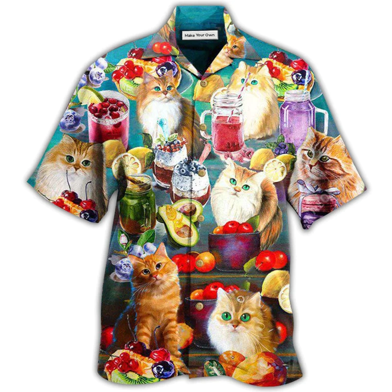 Cat Fresh Your Day With Smoothies - Hawaiian Shirt
