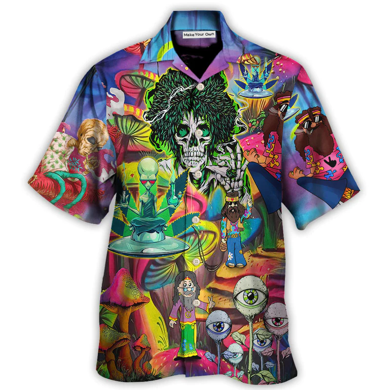 Hippie Skull Cool Life - Hawaiian Shirt