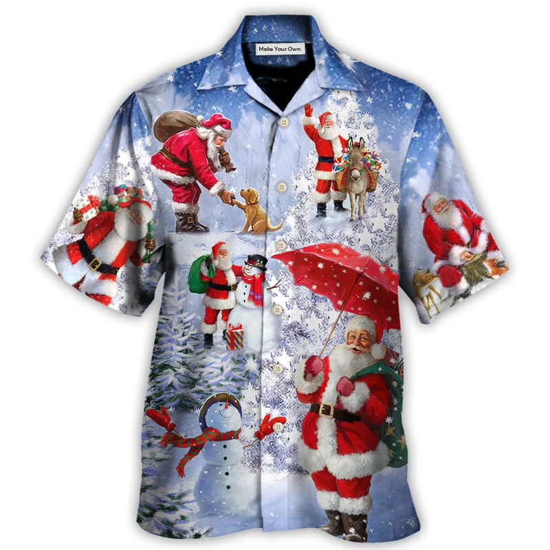 Christmas Santa Is Always With You Story Night Christmas Tree - Hawaiian Shirt