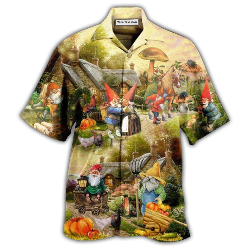 Gnome Farmer Oh Gnomes - Hawaiian Shirt