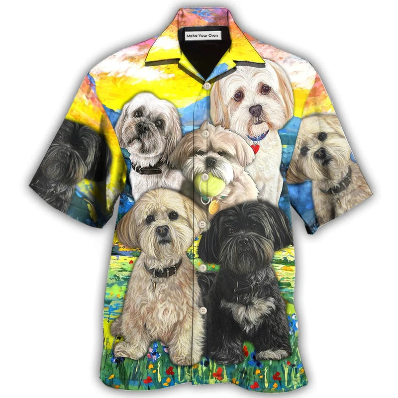 Lhasa Apso Art Dog Lovely - Hawaiian Shirt