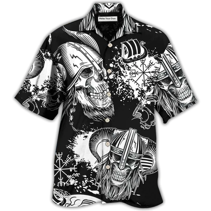 Viking Victory Life Black Style - Hawaiian Shirt