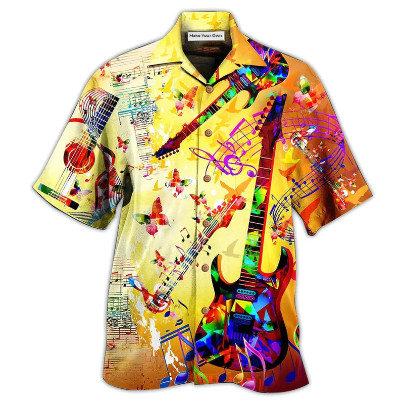 Guitar Love Butterfly - Hawaiian Shirt
