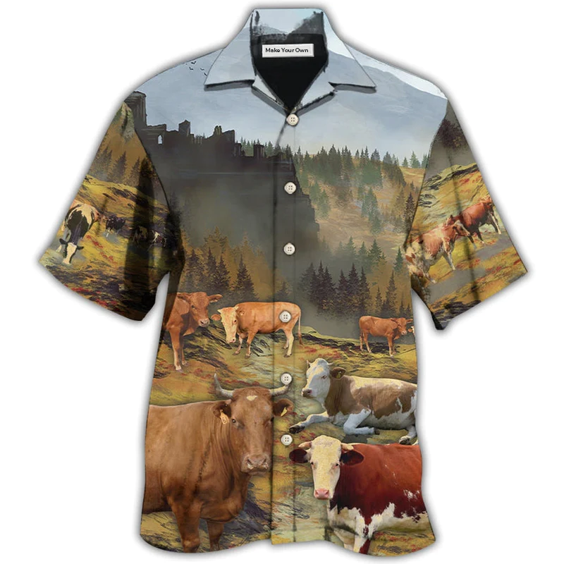 Cow Large Mountain - Hawaiian Shirt