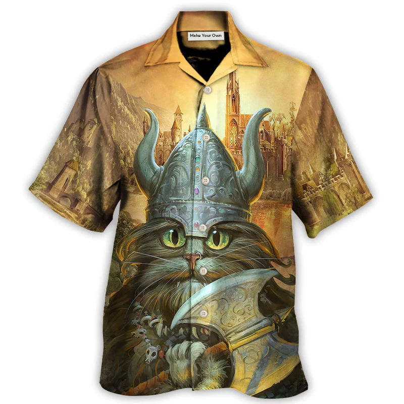 Viking Cat Hagar The Hairy Came To Purr And Pillage - Hawaiian Shirt