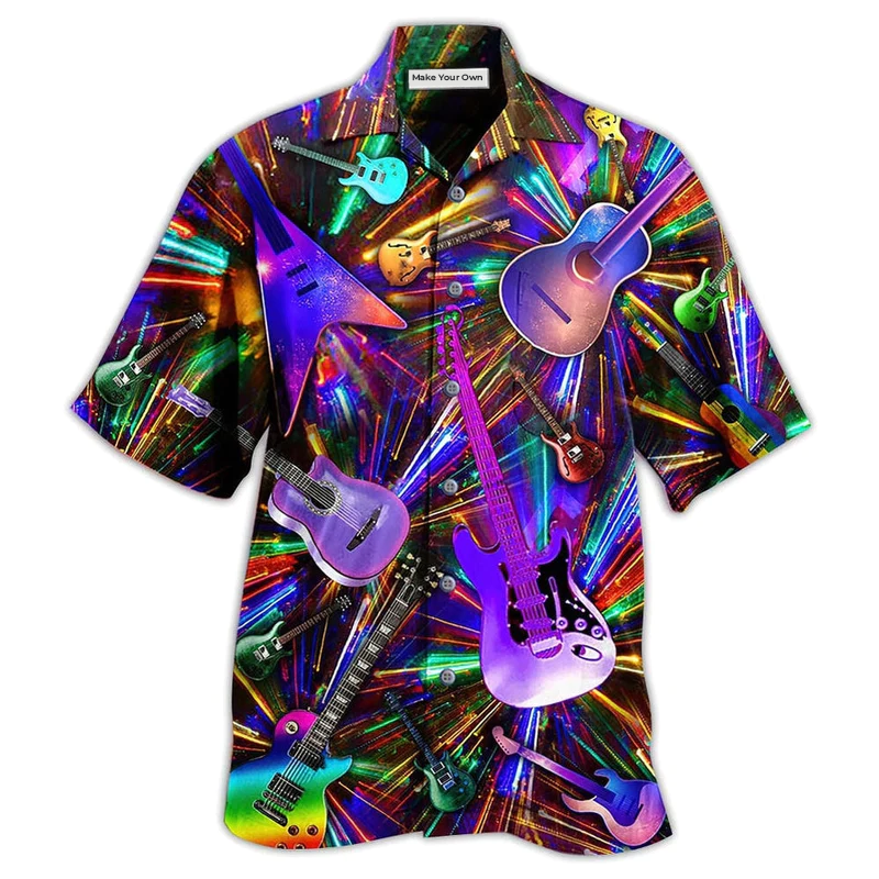 Guitar Love Neon Color - Hawaiian Shirt