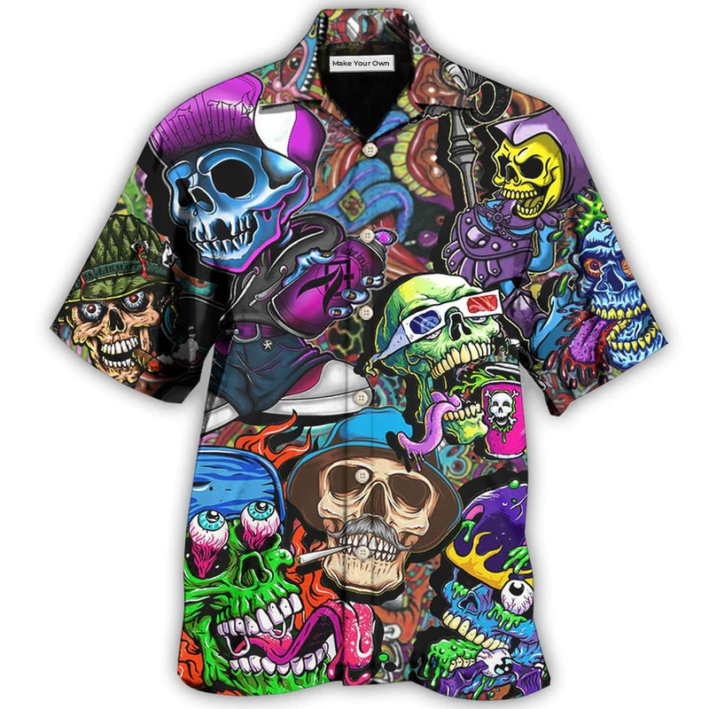 Skull Colorful Mix - Hawaiian Shirt