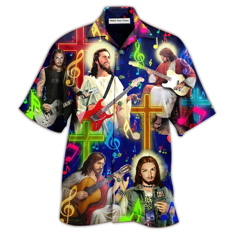 Guitar Jesus Love Guitar - Hawaiian Shirt