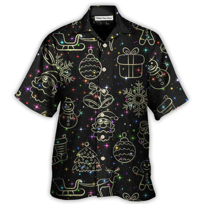 Christmas Neon Light Stary Amazing Night - Hawaiian Shirt