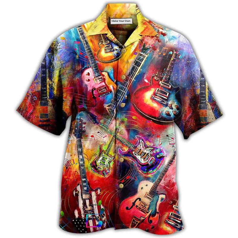 Guitar Music Mix Color Love Life Very Much - Hawaiian Shirt