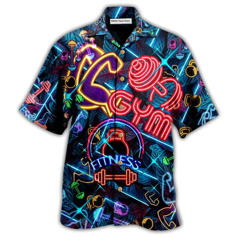 Gym Love Fitness Neon Style - Hawaiian Shirt