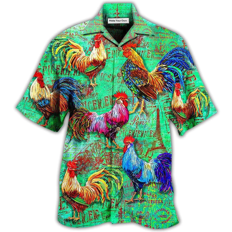 Chicken Love Green Farm Lover - Hawaiian Shirt