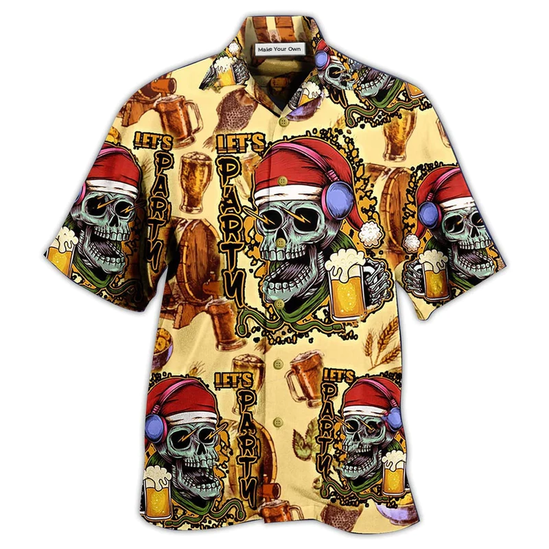Skull Merry Xmas - Hawaiian Shirt
