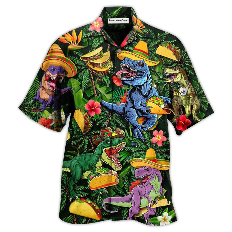 Dinosaur Taco Funny T-rex - Hawaiian Shirt