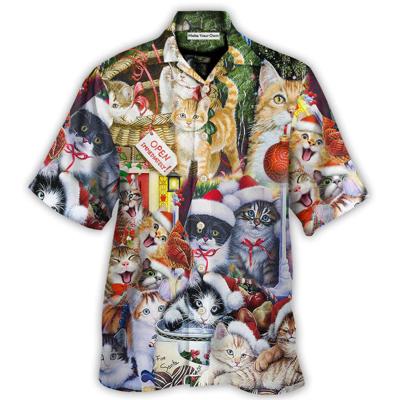 Christmas Cat Love Xmas - Hawaiian Shirt