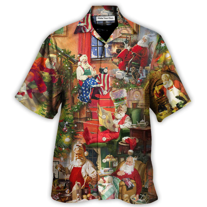 Christmas Santa Claus In Daily Life - Hawaiian Shirt