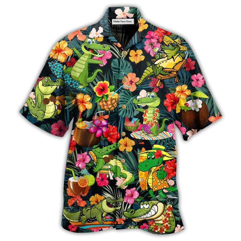 Alligator Animals Bite You Later Alligator Funny - Hawaiian Shirt