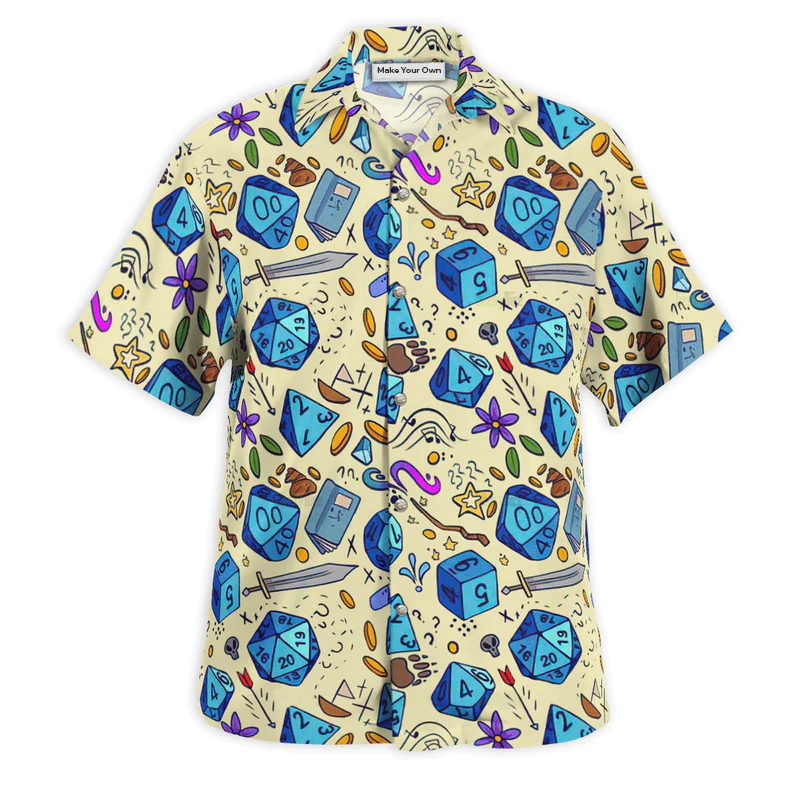 DnD Dice Sword Vintage Style - Hawaiian Shirt