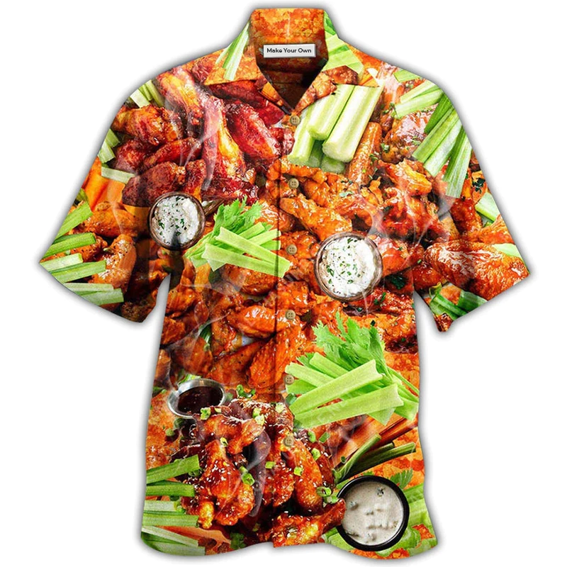 Food Ain't Nothing Chicken Wing - Hawaiian Shirt