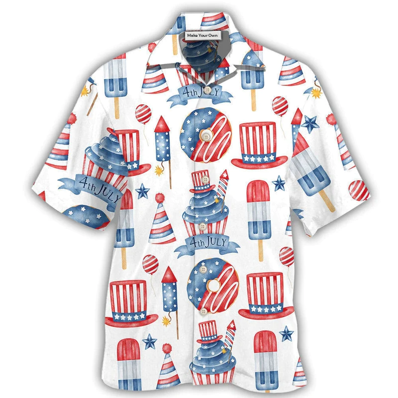 America Independence Day Basic Art Style - Hawaiian Shirt