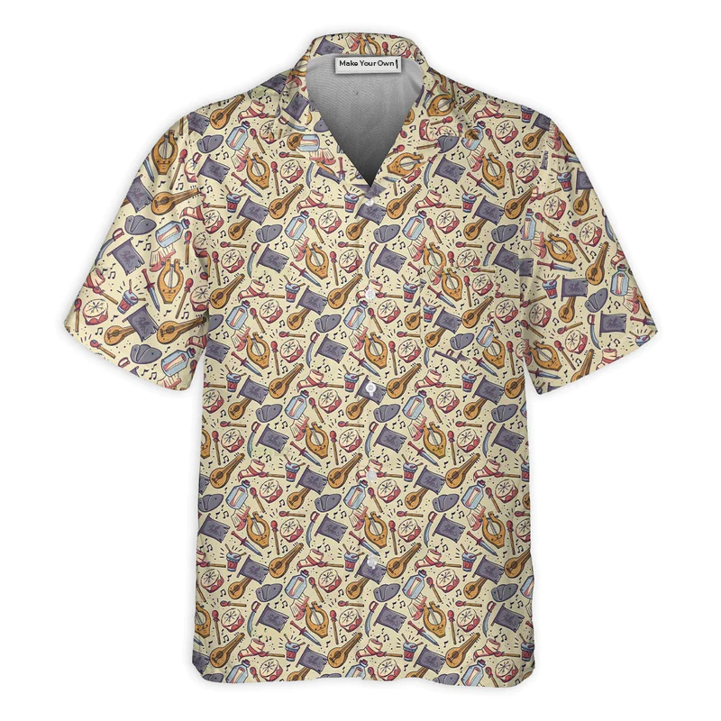 DnD Bard With Sword And Music Pattern - Hawaiian Shirt