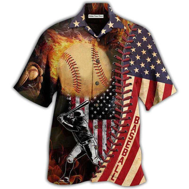Baseball Nothing More America Than Baseball - Hawaiian Shirt