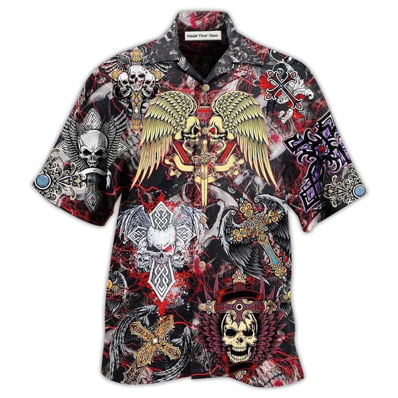 Skull Loves Key Cool - Hawaiian Shirt
