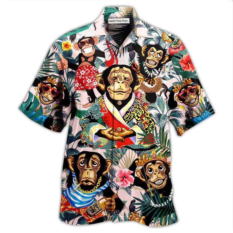 Monkey So Funny Smile Like A Monkey - Hawaiian Shirt