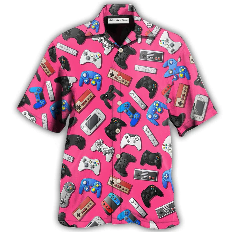 Game A Pink Video Game So Fun - Hawaiian Shirt