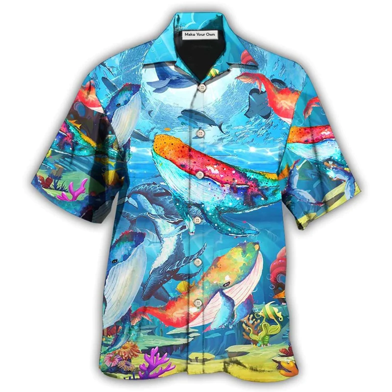 Whale Love Color Love Ocean - Hawaiian Shirt