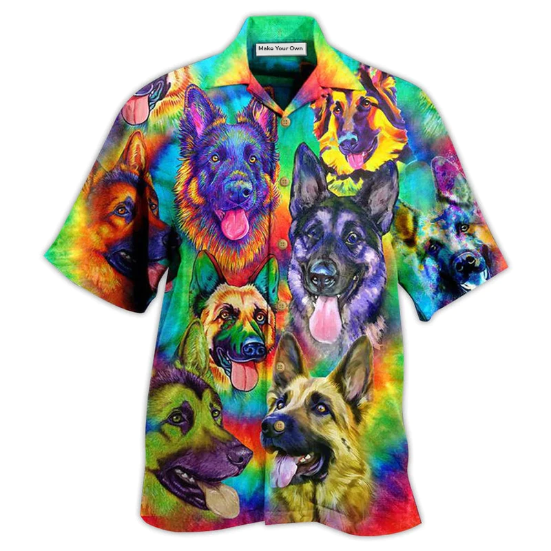 German Shepherd Dogs Love Summer Colorful - Hawaiian Shirt
