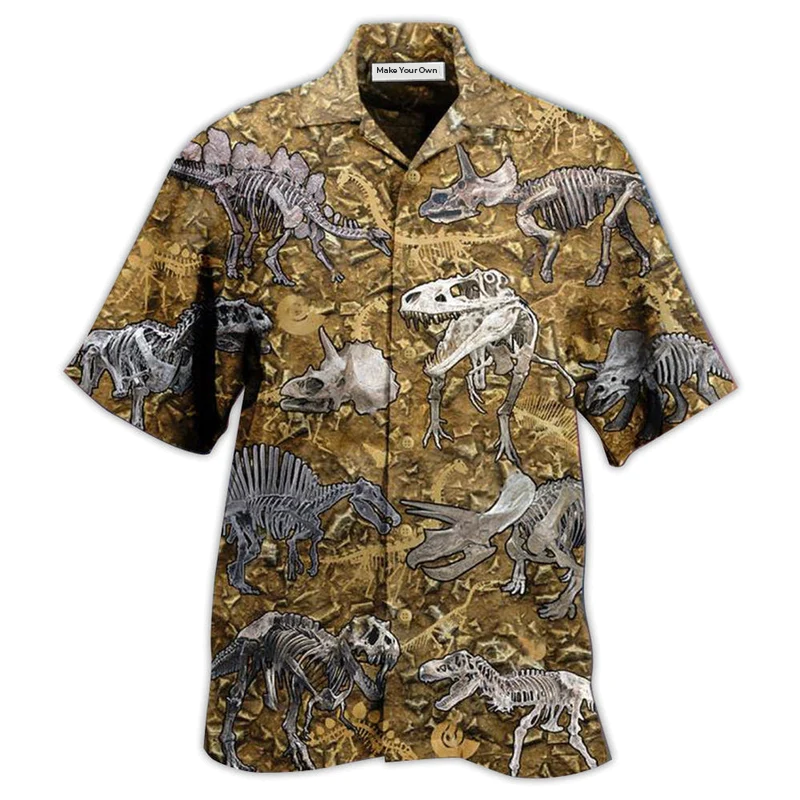 Dinosaur Cool Bone Style - Hawaiian Shirt