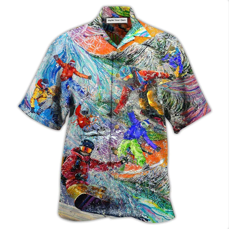 Snowboarding Dont Follow Me I Do Stupid - Hawaiian Shirt