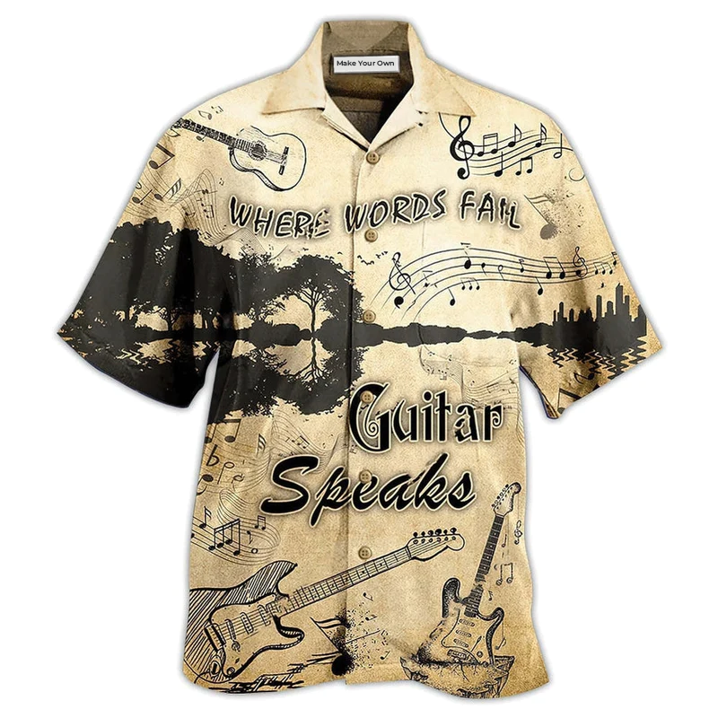 Guitar Speaks Love It - Hawaiian Shirt