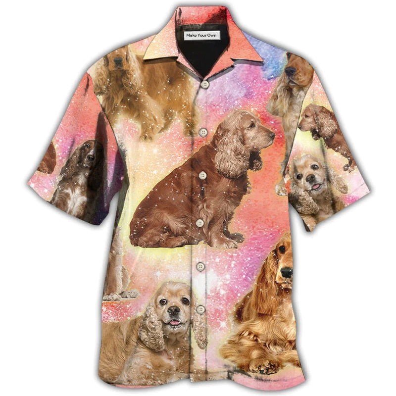 Cocker Spaniel Dog Blur Color Lovely Style - Hawaiian Shirt