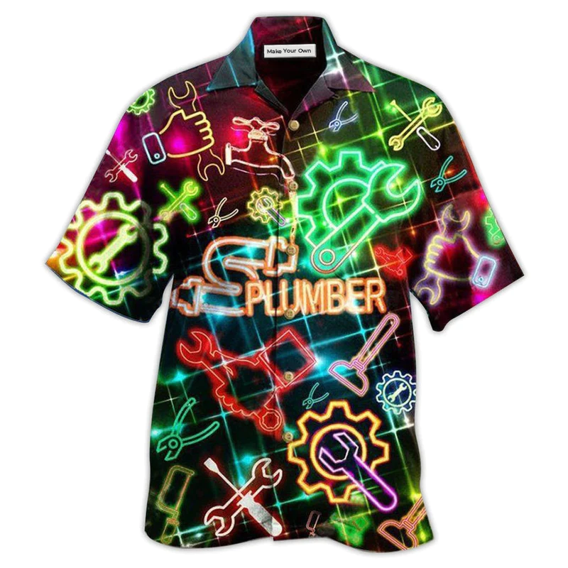 Plumber Amazing Neon - Hawaiian Shirt