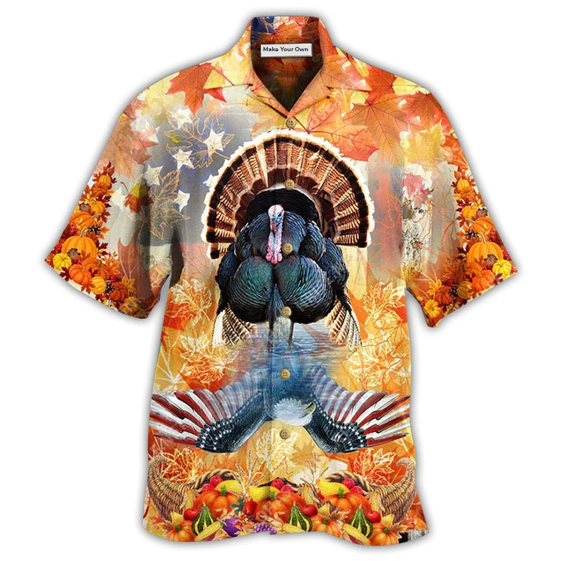 Turkey Love Autumn Love America - Hawaiian Shirt