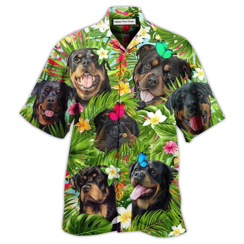 Rottweiler Dog Happy Summer- Hawaiian Shirt