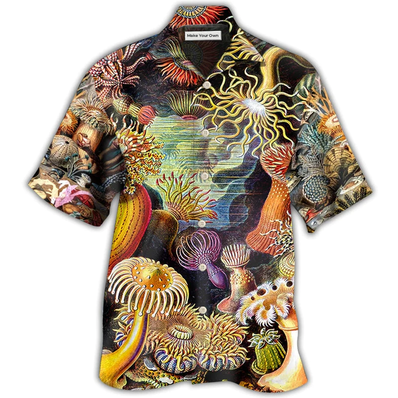 Ocean Biology Ocean Lover Basic Background - Hawaiian Shirt