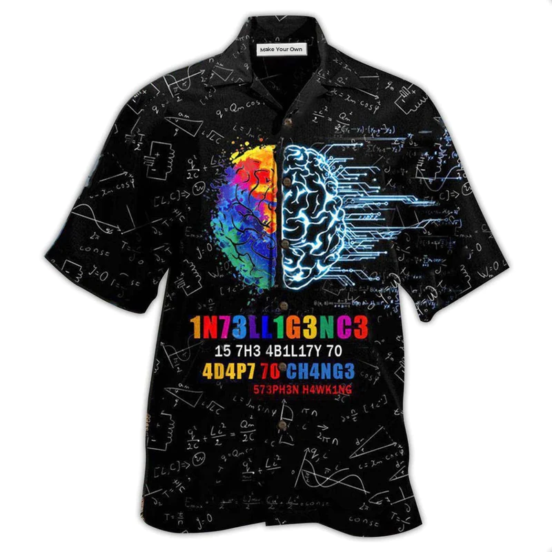 Intelligence Funny Black Style - Hawaiian Shirt