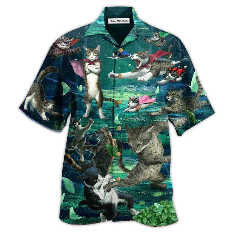 Cat Epic Fight - Hawaiian Shirt